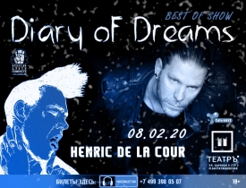 8.02 2020 DIARY OF DREAMS (darkwave, Германия) HENRIC DE LA COUR (synthpop / synth-goth, Швеция) - Новость