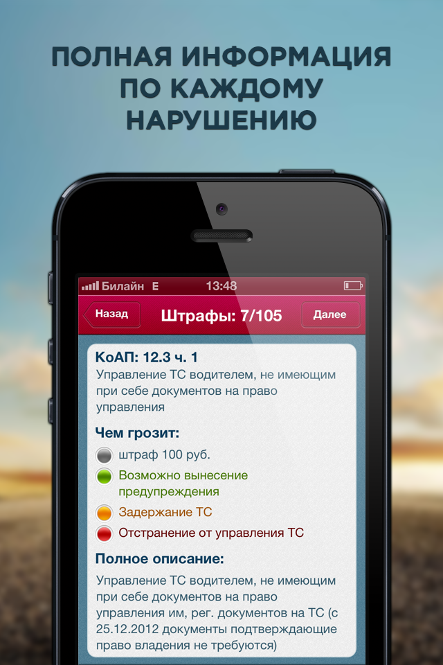 Штрафы ПДД приложение