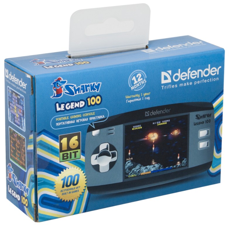 приставка Sharky Legend 100, Sharky Legend 100, Sharky Legend 100 Defender, портативная игровая приставка defender, портативная игровая приставка