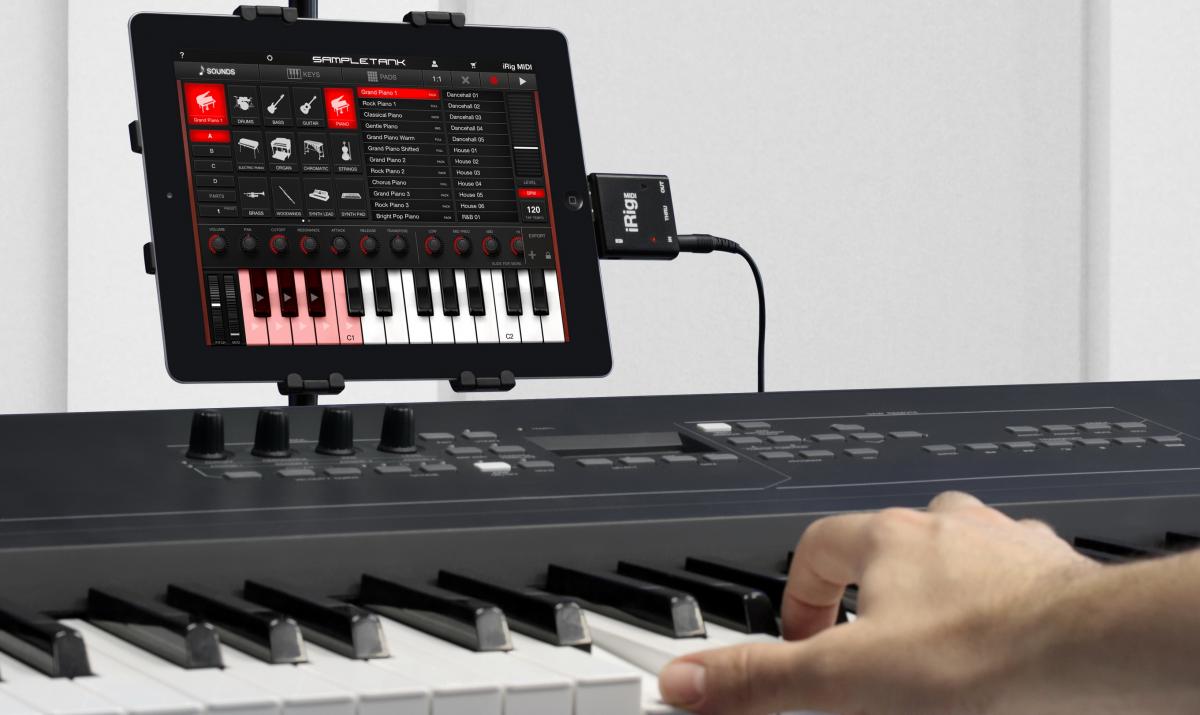 iRig MIDI, iRig MIDI рекордер, SampleTank FREE, iKlip Studio, iKlip Studio подставка, iKlip Studio подставка под ipad, подствавка iKlip Studio для iphone, iRig MIX, DJ Rig FREE для iPhone, DJ Rig FREE, Рабочие экраны DJ Rig FREE для iPhone, Рабочие экраны для iPhone