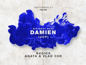 Damien (dOP) @ Kotelnaya, 21 сентября 2019 г - Новость